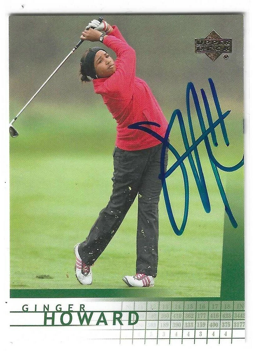 Ginger Howard Signed 2012 Upper Deck SP Game Used Golf Card #R27 LPGA
