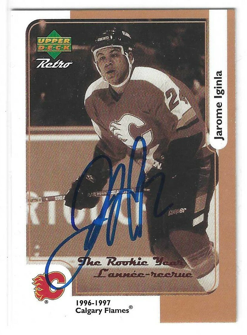 Jarome Iginla Signed 1998/99 UD Retro McDonalds Card McD-5R Calgary Flames
