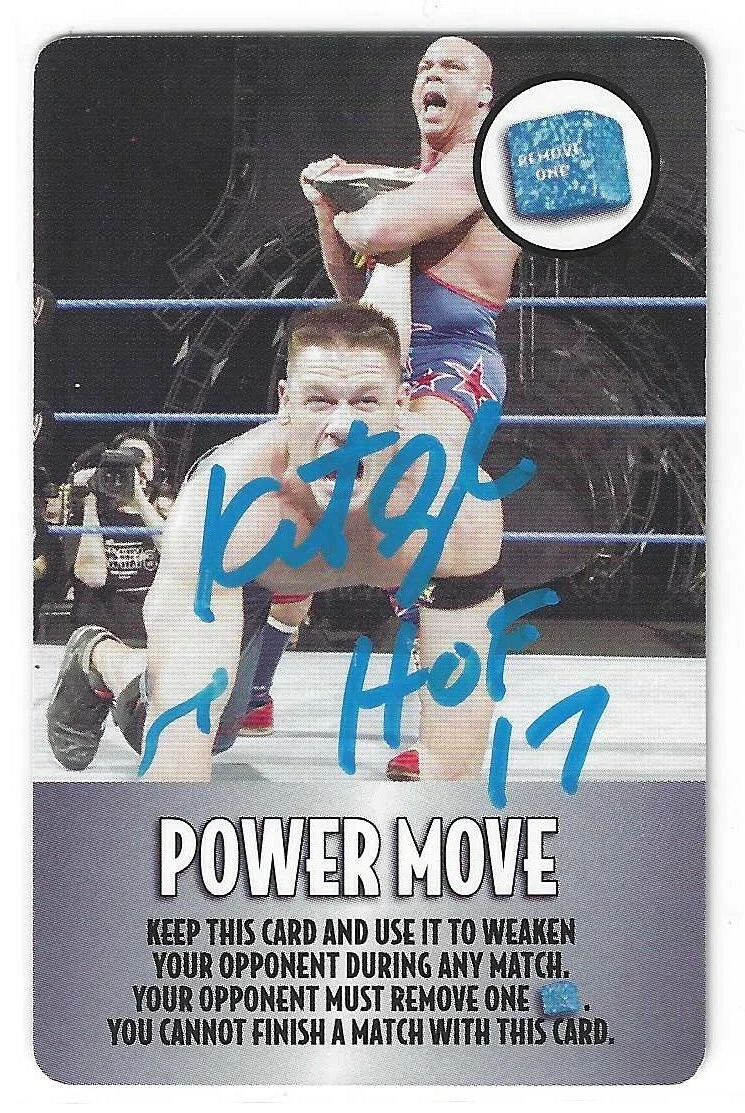 Kurt Angle Signed Chaos Cards Power Move Game Card WWE
