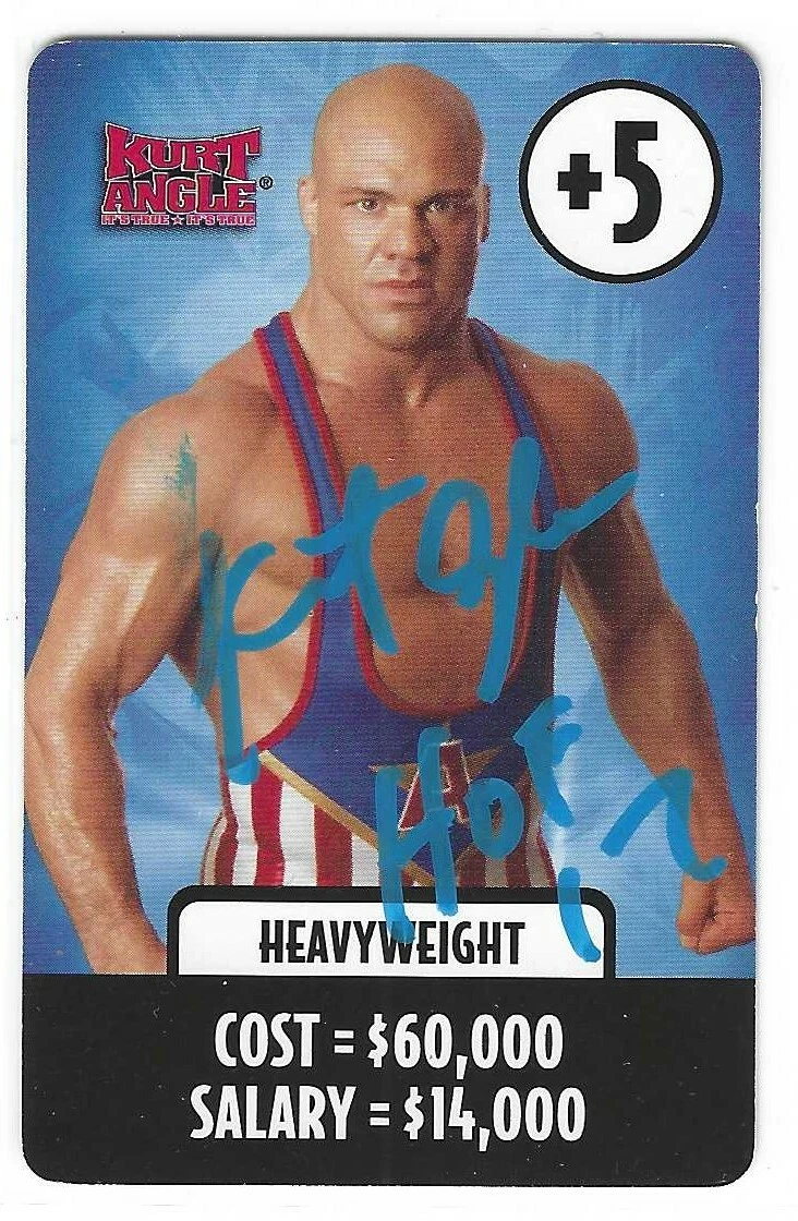 Kurt Angle Signed WWE Smack Down Game Card
