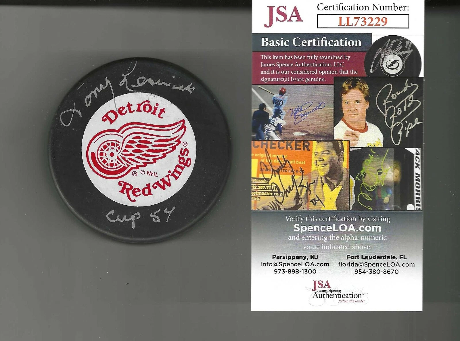 Tony Leswick Signed & Inscrbed 