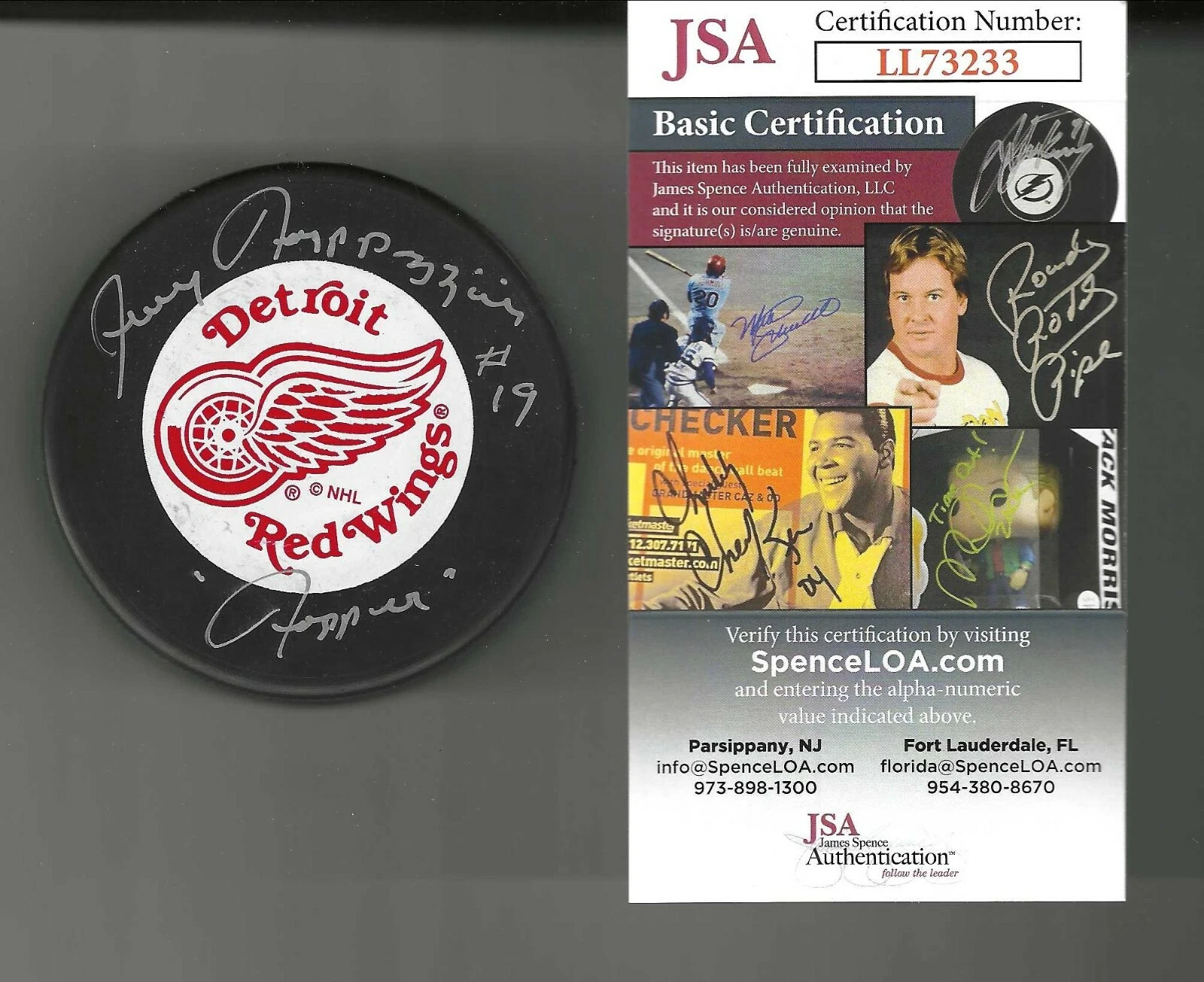 Jerry Toppazzini Signed & Inscribed 