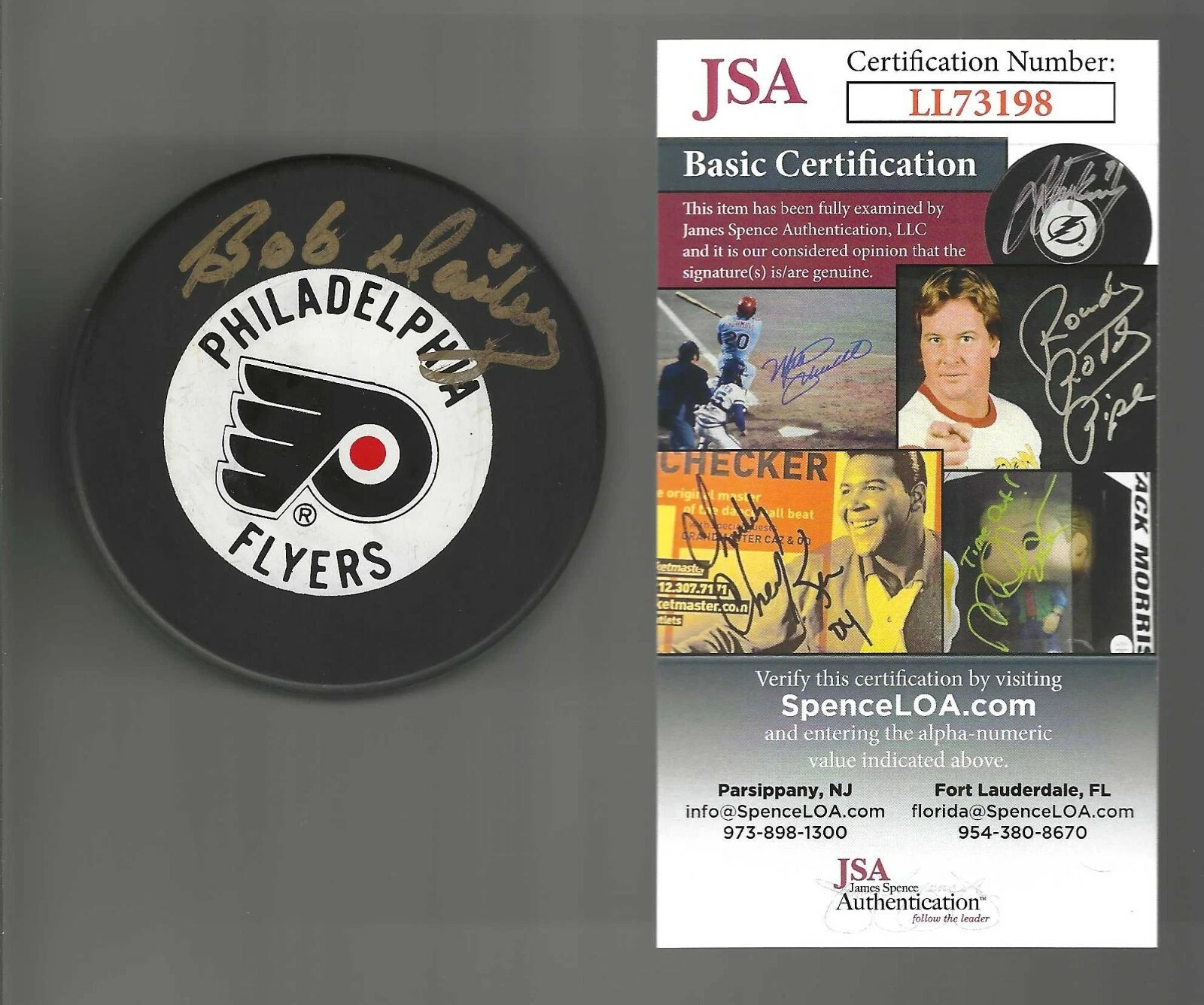 Bob Dailey Signed Philadelphia Flyers Trench Puck JSA COA
