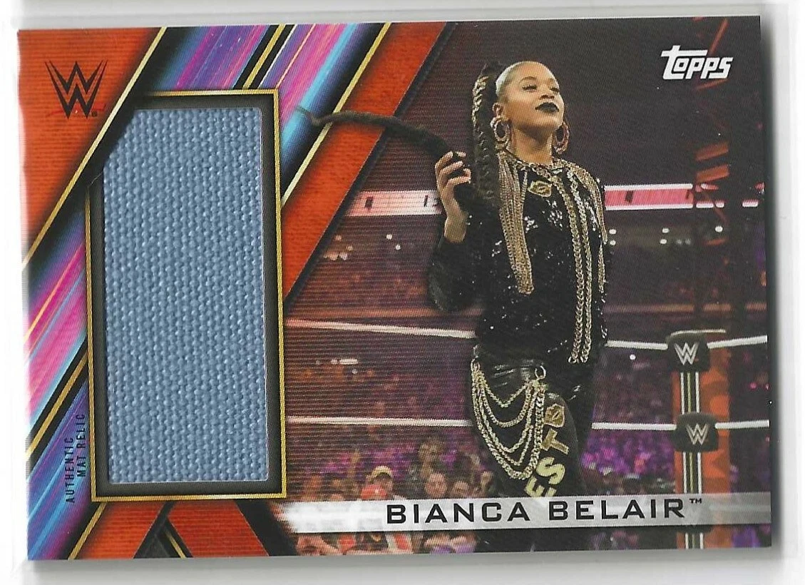 Bianca Belair 2020 Topps Women's Division WWE Event Used Mat Card MR-BB 19/50
