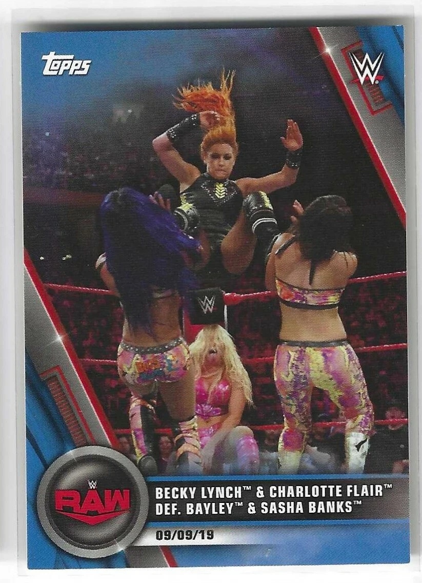 Becky Lynch 2020 Topps Women's Division WWE Blue Parallel Card #79 04/25
