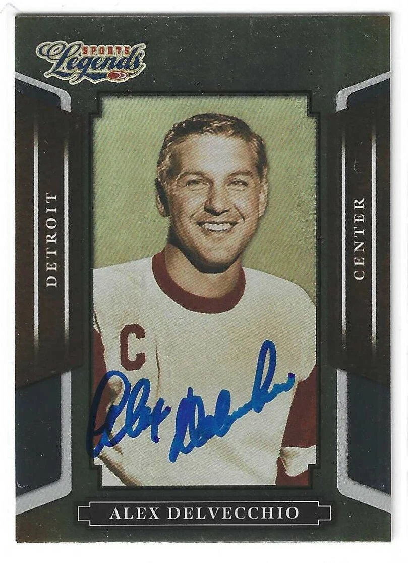 Alex Delvecchio Signed 2008 Donruss Legends Mirror Card #84 Detroit Red Wings
