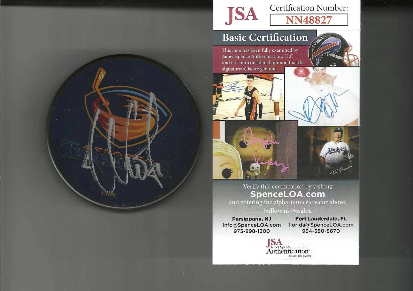 Ilya Kovalchuk Signed Atlanta Thrashers Souvenir Puck JSA COA NN48827

