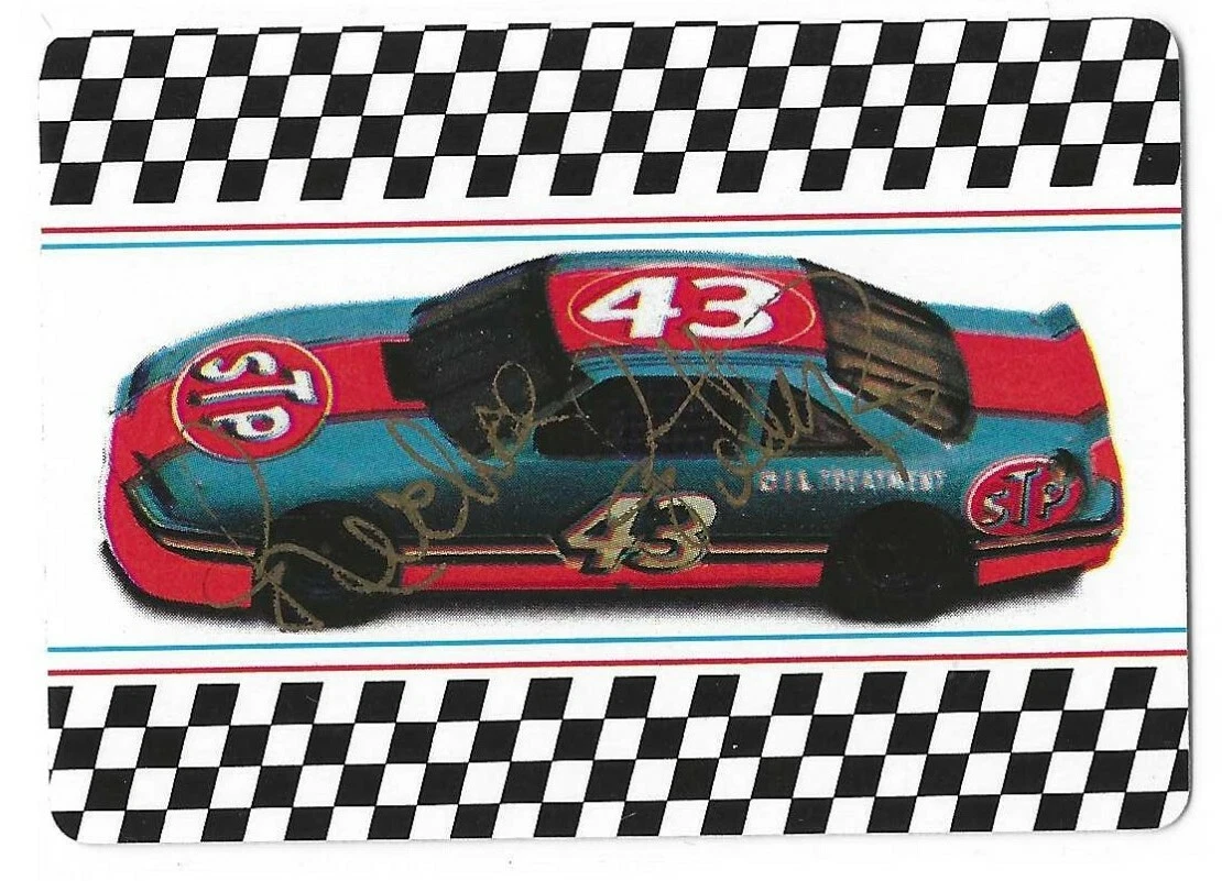 Richard Petty Signed 1992 STP Playing (3) Three Of Diamonds Card NASCAR

