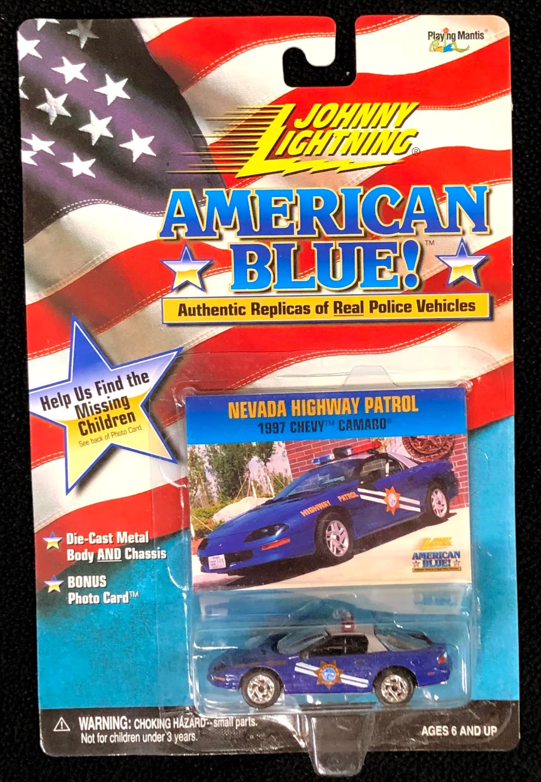 Johnny Lightning American Blue Nevada Highway Patrol 1997 Chevy Camaro
