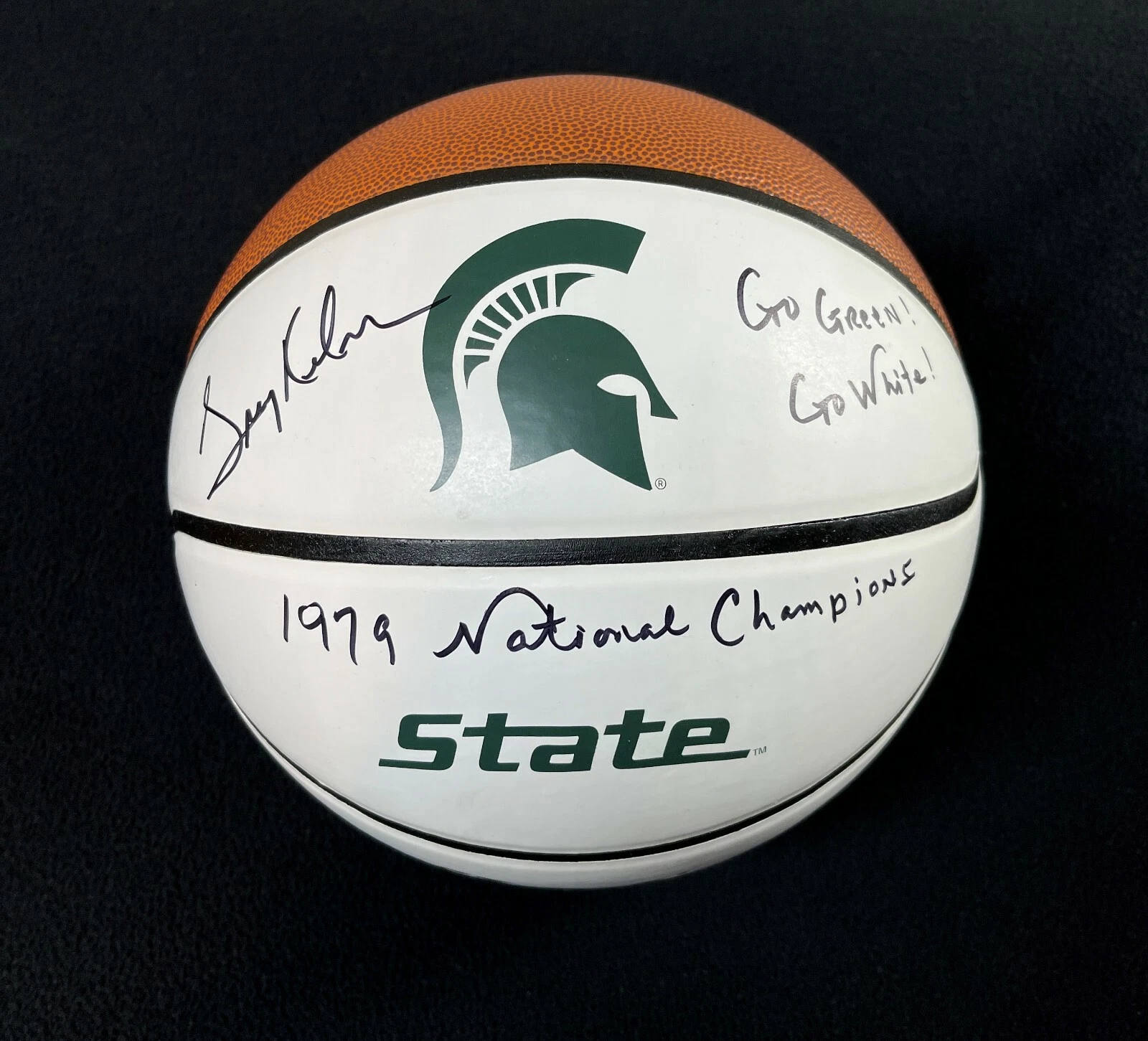 Gregory Kelser Signed & Inscribed Michigan State Spartans Small Logo Basketball
