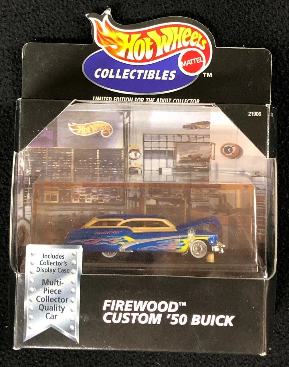 Hot Wheels Collectibles Firewood Custom '50 Buick With Display Case
