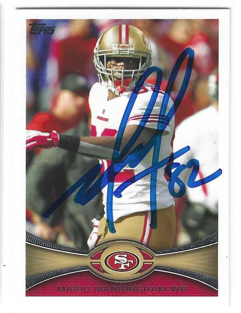 Mario Manningham Signed 2012 Topps Card #426 San Francisco Giants
