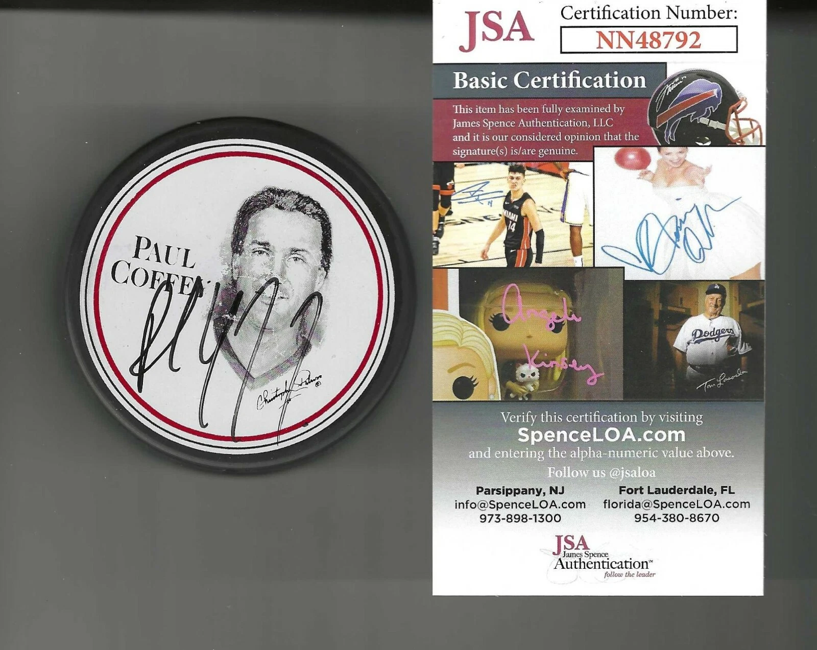 Paul Coffey Signed Detroit Red Wings Burger King Puck JSA COA
