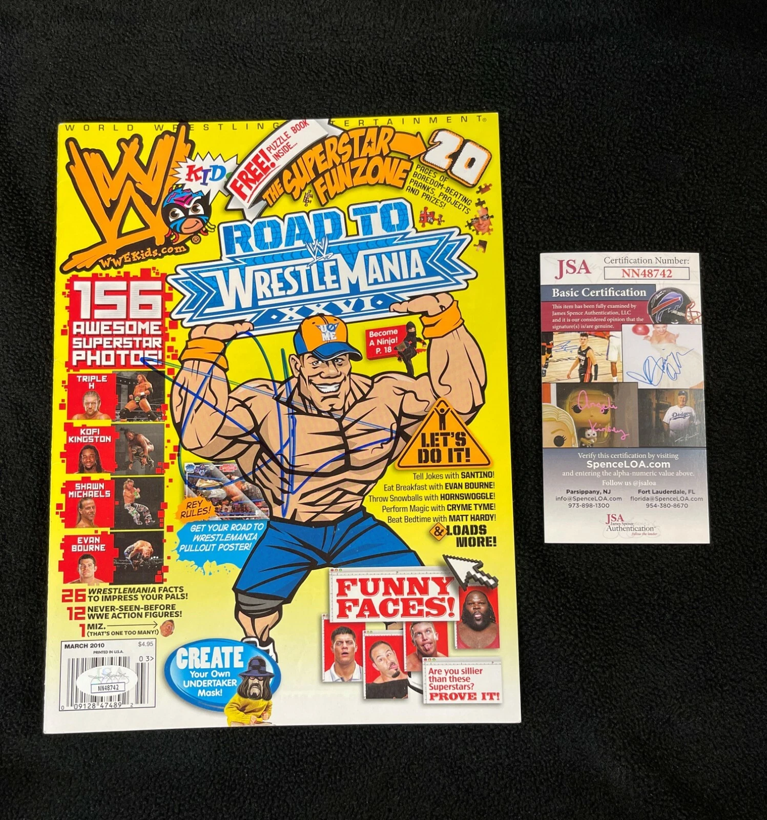 John Cena Signed WWE Kids Magazine March 2010 JSA COA
