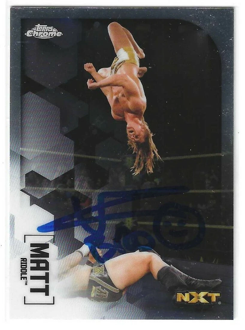 Matt Riddle Signed 2020 Topps WWE Chrome Card #87
