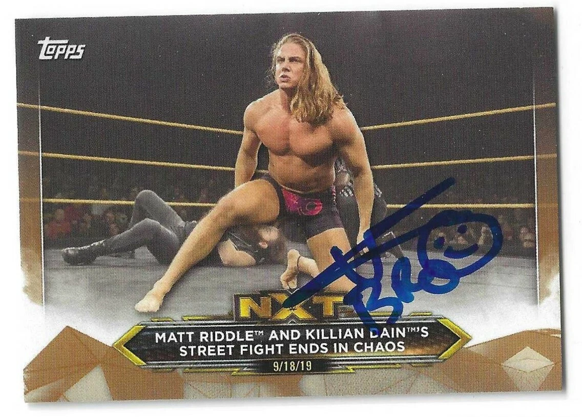 Matt Riddle Signed 2020 Topps NXT Bronze Card #30 WWE
