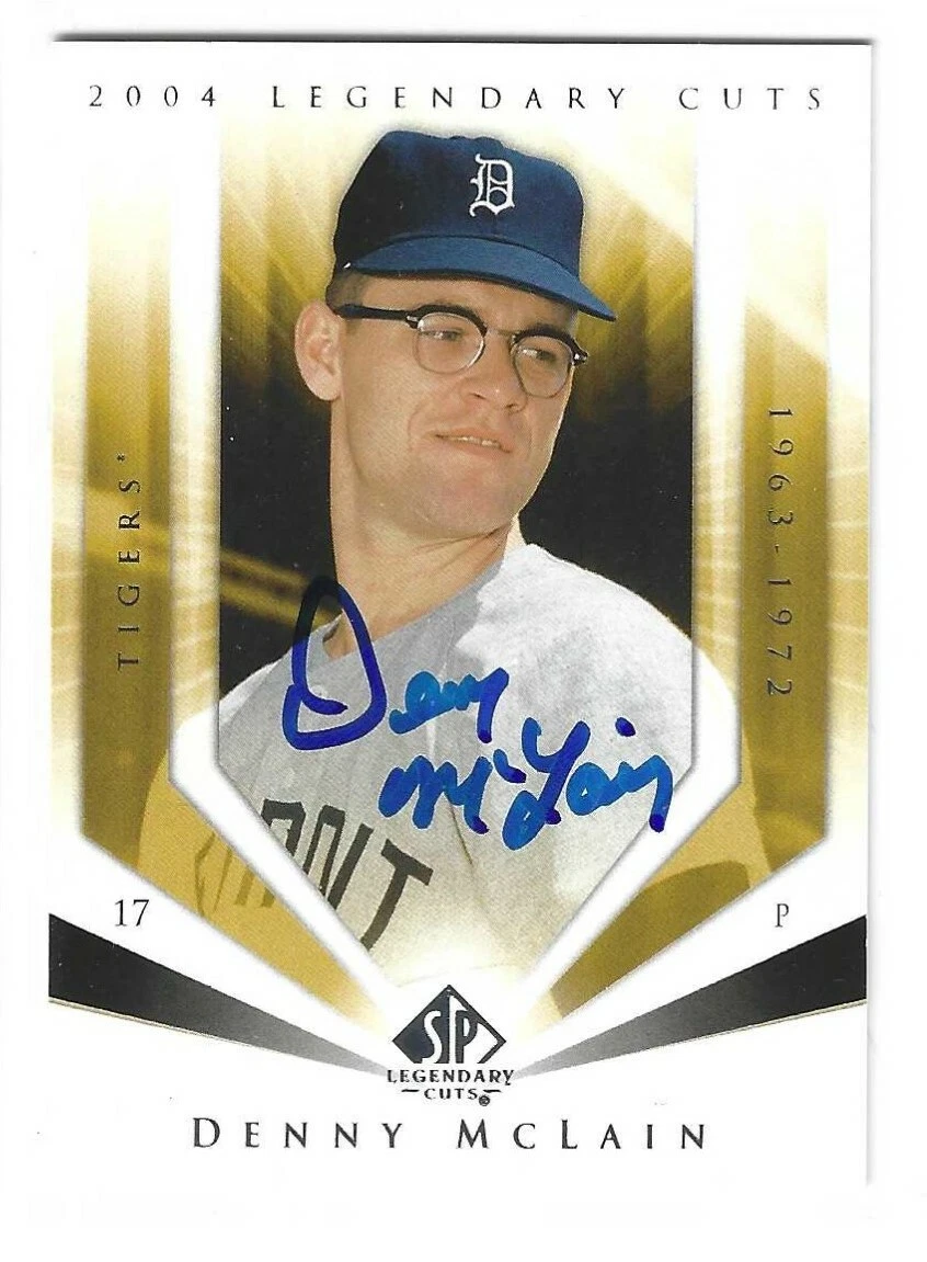 Denny McLain Signed 2004 SP Legendary Cuts Card #24 Detroit Tigers
