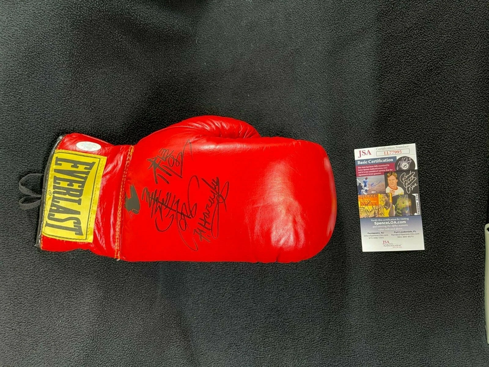Fighting Harada Signed & Inscribed Everlast Boxing Glove JSA COA
