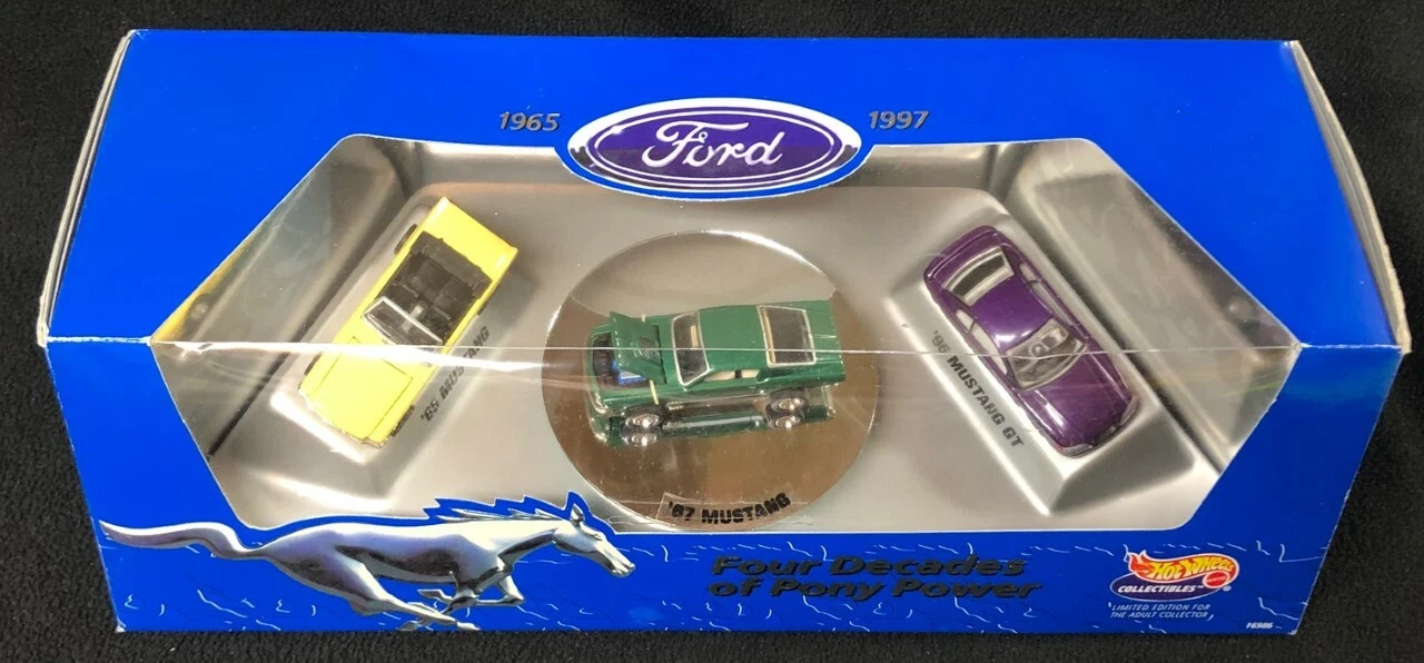 Hot Wheels Collectibles Four Decades Of Pony Power Car Set 1965-1997

