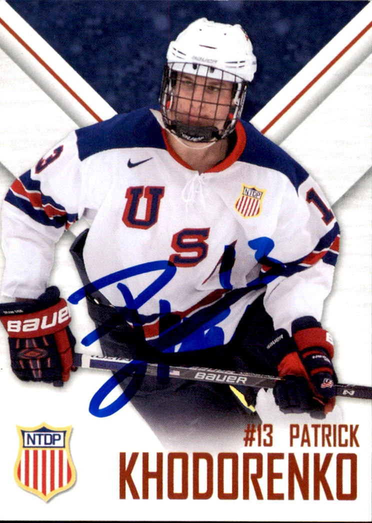 Patrick Khodorenko Signed USA NTDP Team Issued 1st Card New York Rangers
