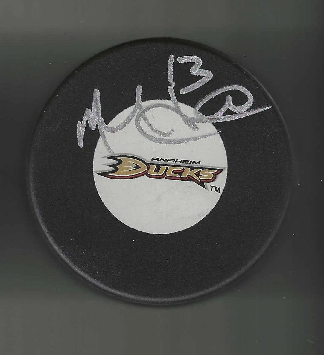 Mark Hartigan Signed Anaheim Ducks Puck
