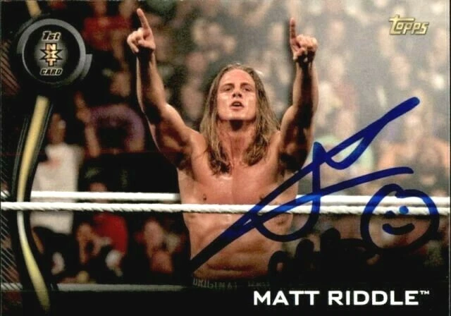 Matt Riddle Signed 2019 Topps WWE NXT 1st Rookie Card #30
