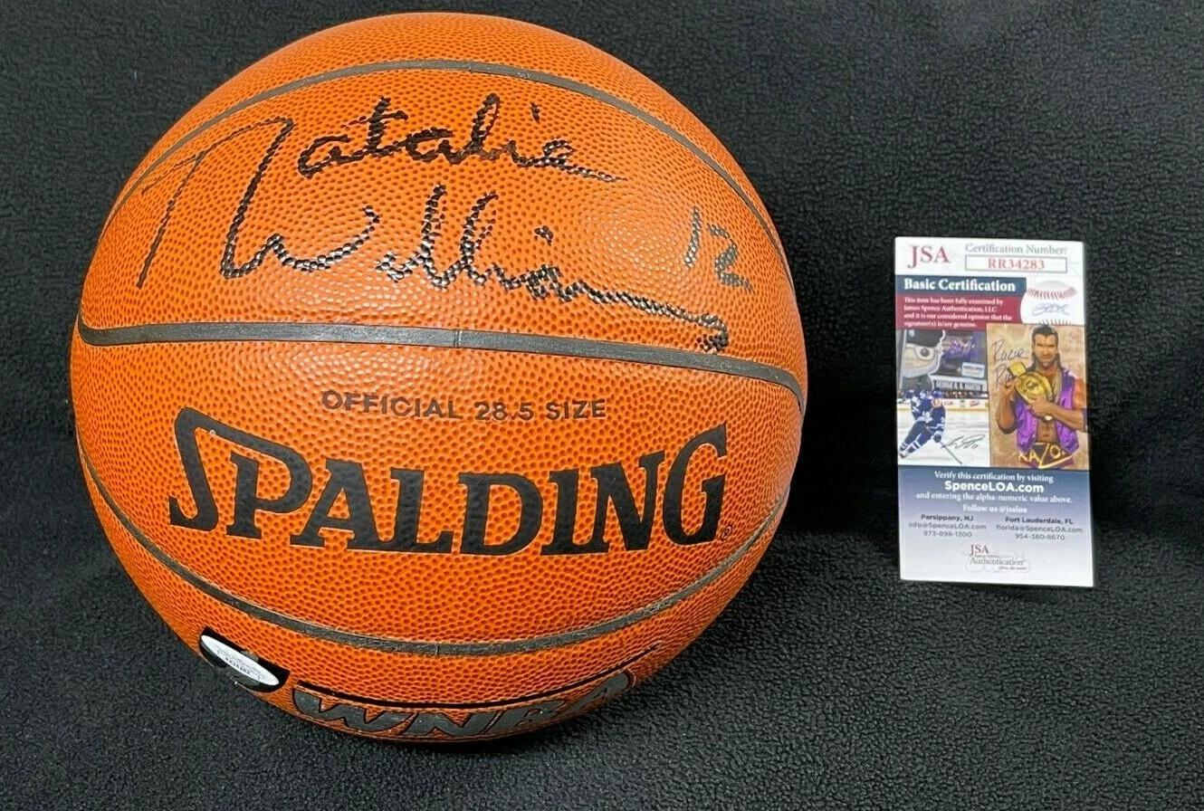Natalie Williams Signed Utah Starzz Spalding Official WNBA Basketball JSA COA
