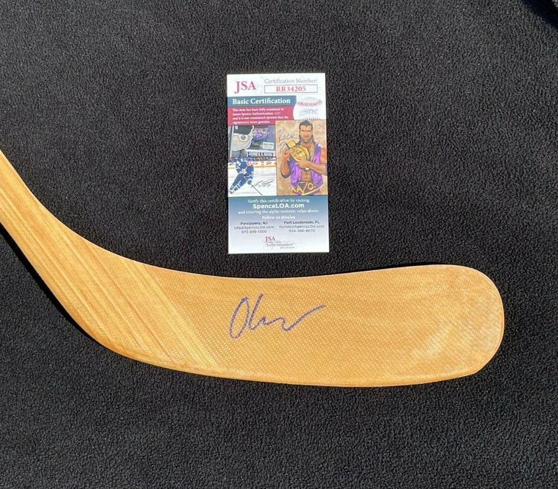 Oskar Olausson Signed Colorado Avalanche Full Size Stick JSA COA
