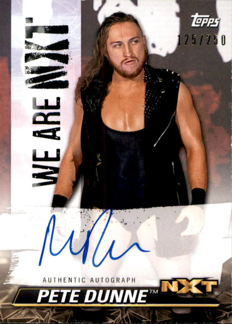 Pete Dunne 2021 Topps NXT Authentic Autograph Card A-PD 125/250 WWE
