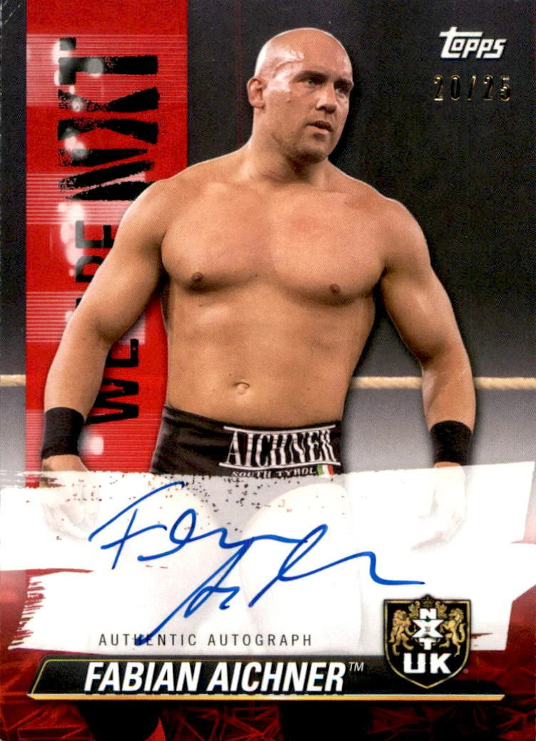 Fabian Aichner 2021 Topps NXT Authentic Autograph Red Card A-FA 20/25 WWE
