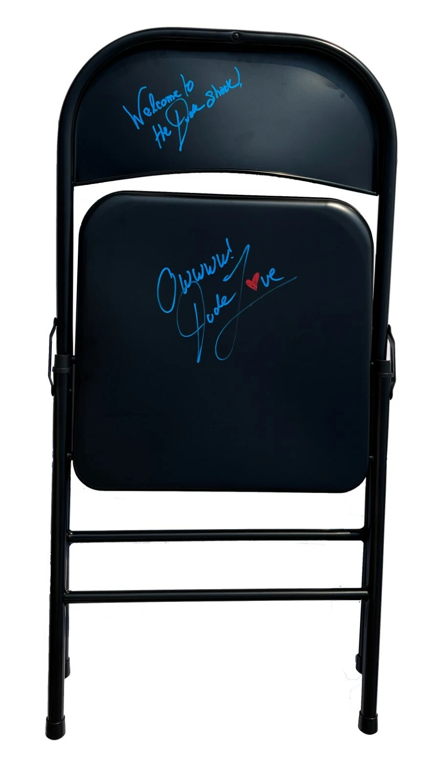 Dude Love Signed & Inscribed Steel Chair WWE WWF WCW ECW TNA Mick Foley JSA COA
