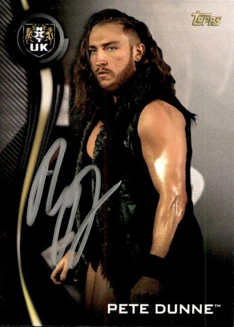 Pete Dunne Signed 2019 Topps WWE NXT UK Card #35
