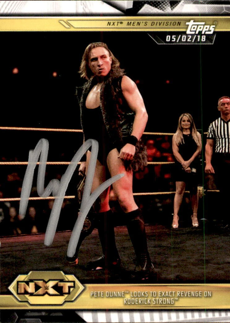 Pete Dunne Signed 2019 Topps WWE NXT Card #22
