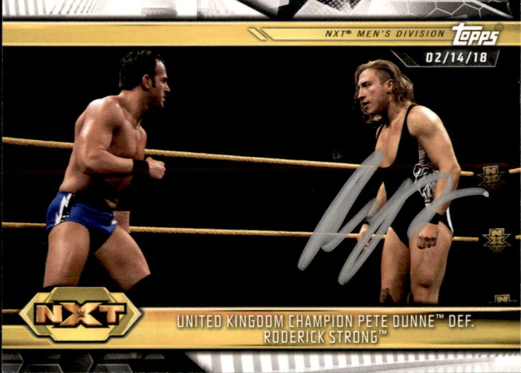 Pete Dunne Signed 2019 Topps WWE NXT Card #6
