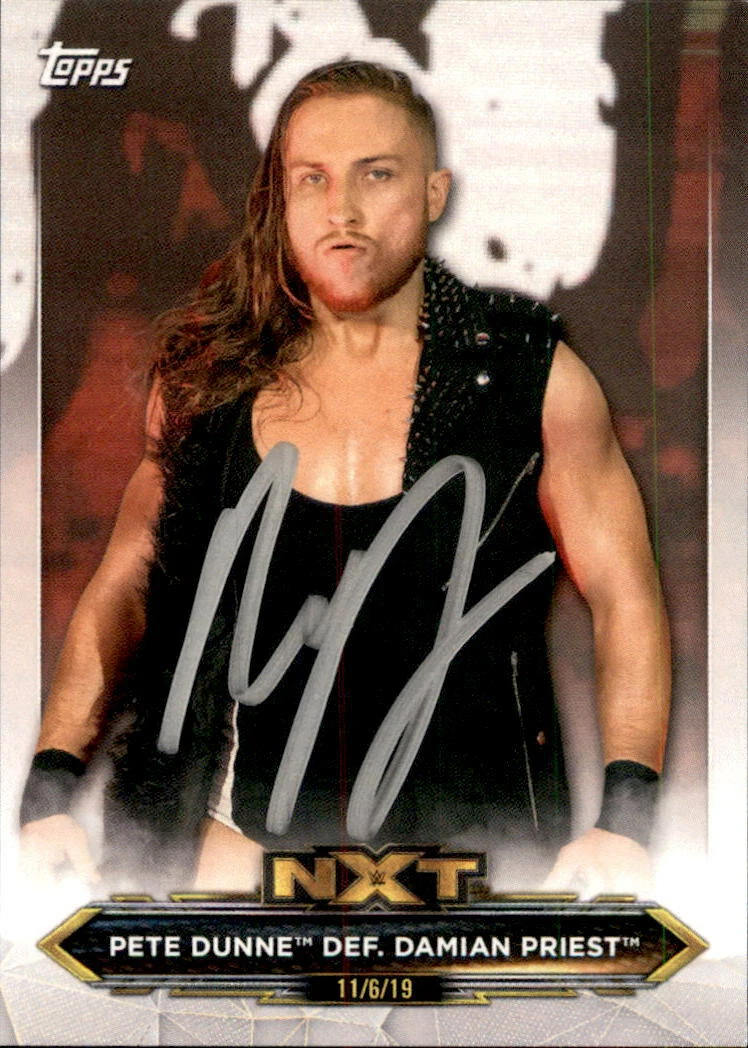 Pete Dunne Signed 2020 Topps WWE NXT Card #49
