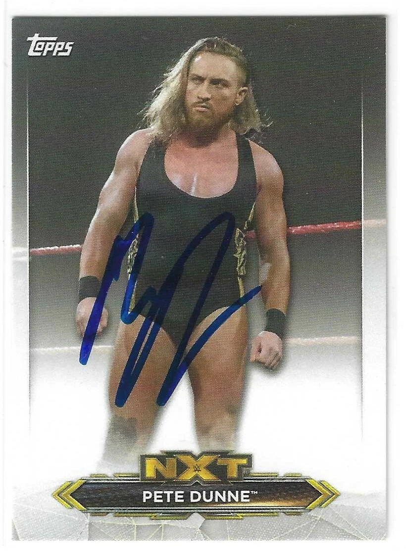 Pete Dunne Signed 2020 Topps WWE NXT Card NXT-35
