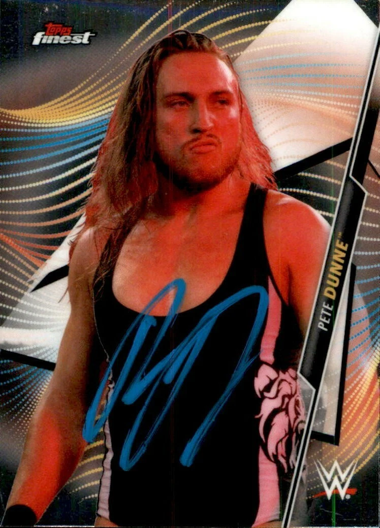 Pete Dunne Signed 2020 Topps Finest WWE NXT Card #89
