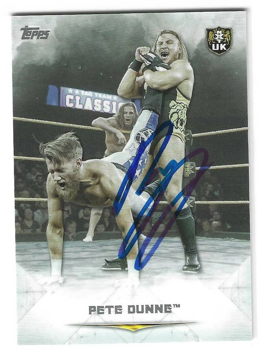 Pete Dunne Signed 2020 Topps Undisputed WWE NXT UK Card #67
