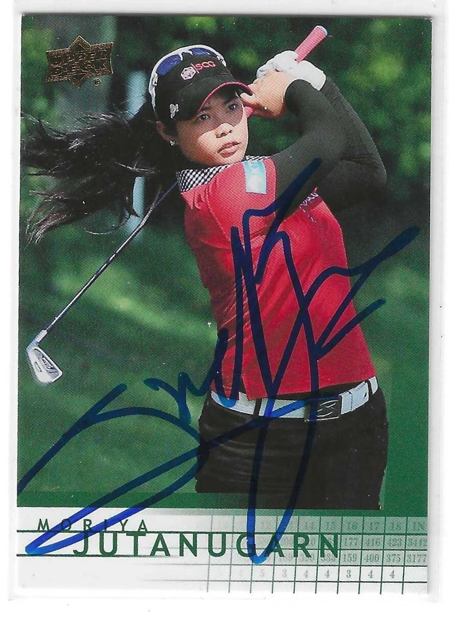 Moriya Jutanugarn Signed 2013 UD SP Game Used Golf Card R52 LPGA
