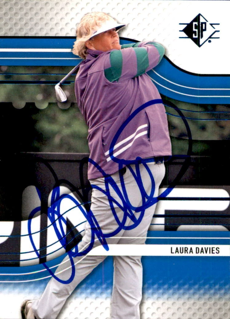 Laura Davies Signed 2012 UD SP Golf Card #30 LPGA
