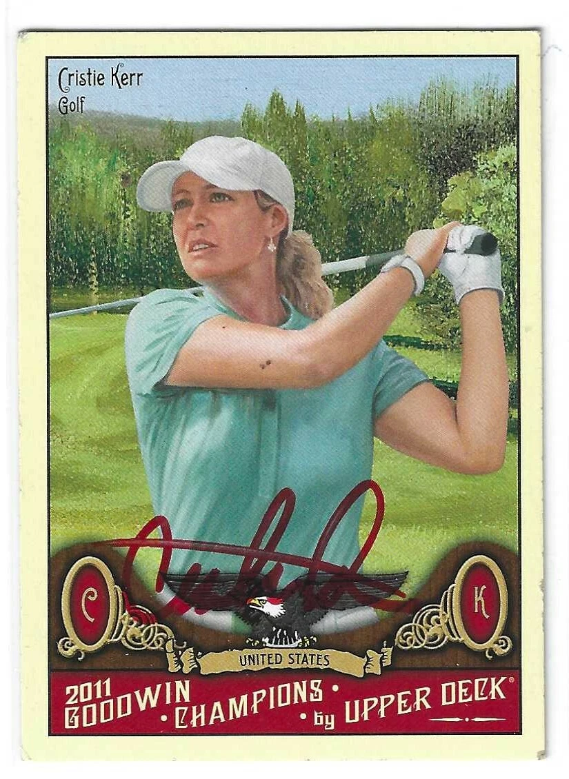 Cristie Kerr Signed 2011 UD Goodwin Champions Golf Card #63 LPGA
