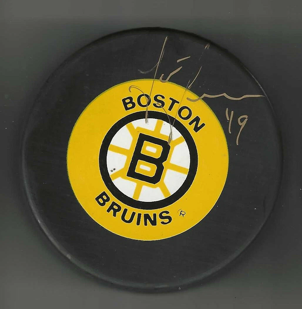 Joe Juneau Signed San Boston Bruins Official Ziegler Game Puck
