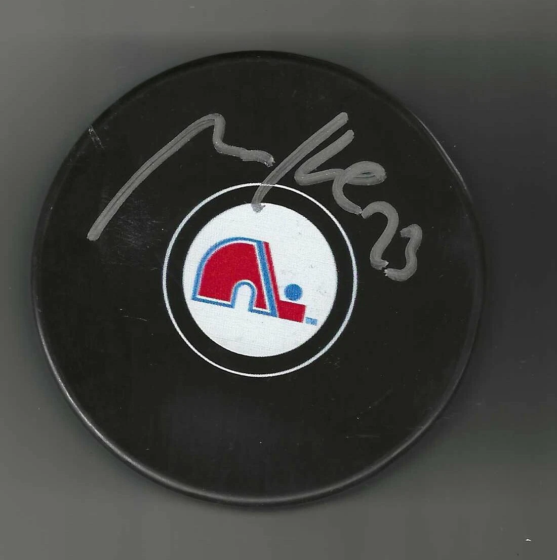 Milan Hejduk Signed Quebec Nordiques Puck Colorado Avalanche
