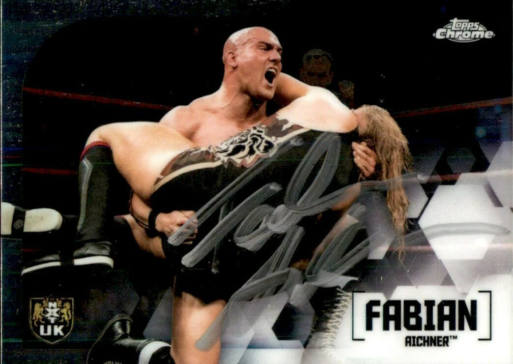 Fabian Aichner Signed 2020 Topps Chrome NXT UK Card #94 WWE
