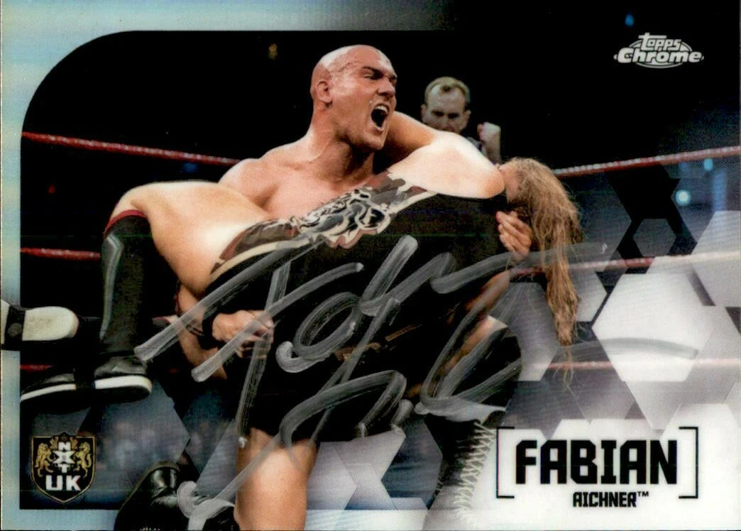 Fabian Aichner Signed 2020 Topps Chrome NXT UK Refractor Card #94 WWE
