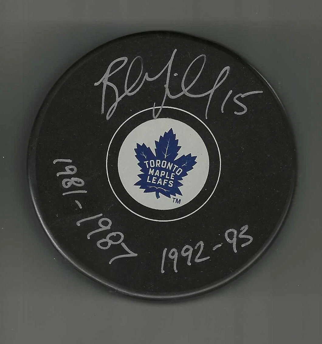 Bob McGill Signed & Inscribed Toronto Maple Leafs Puck
