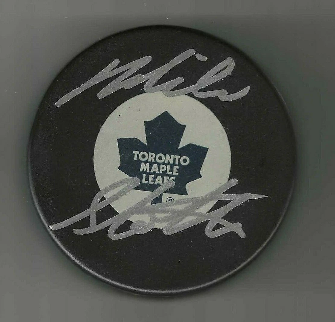 Mike Stothers Signed Toronto Maple Leafs Puck
