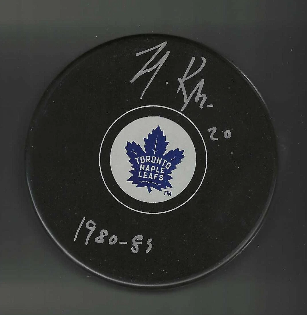 Mike Kaszycki Signed & Inscribed Toronto Maple Leafs Puck

