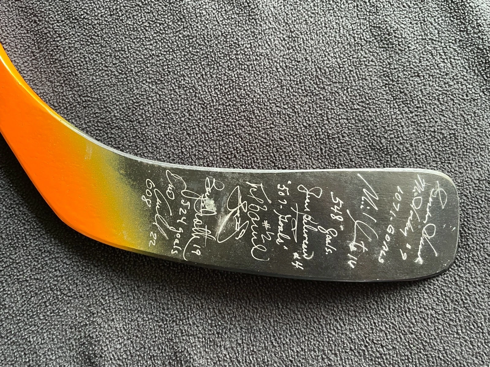 Full Size Hockey Stick Signed By 14 500 Goal Scorers Plus Inscriptions JSA LOA
