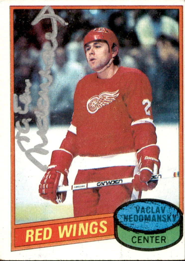 Vaclav Nedomansky Signed 1980/81 Topps Card #202 Detroit Red Wings
